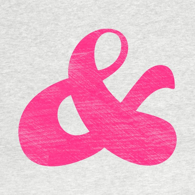 Distressed Pink Arabesque Ampersand by terrybain